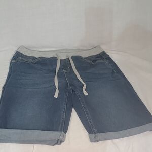 Justice Blue and Gray Jean Shorts with Relaxed Fit